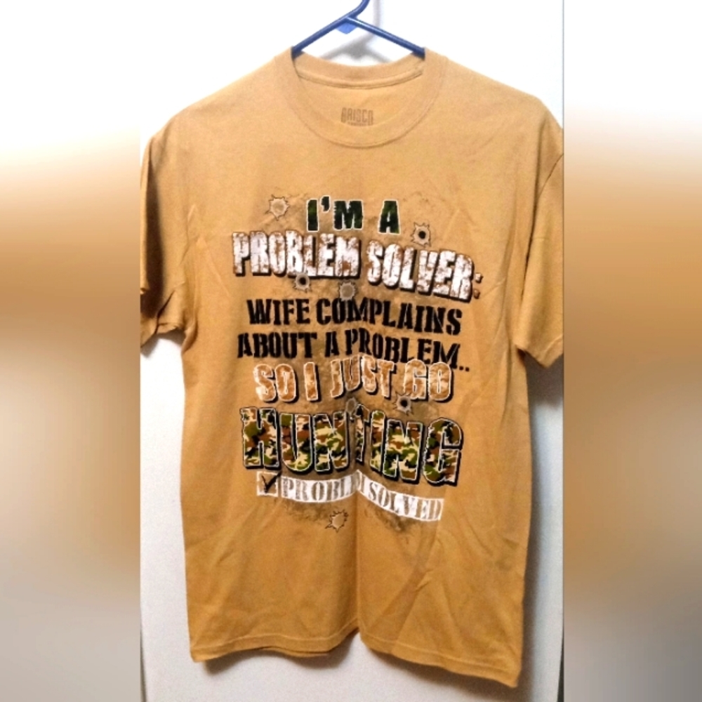 Men's T Shirt Medium Brown